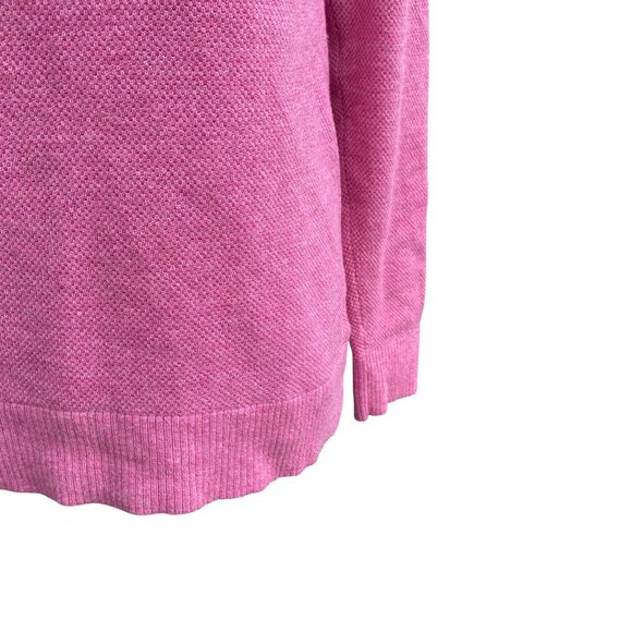 GAP Wool Waffle Knit Sweater Sz M Pink Barbie Preppy - Picture 5 of 11